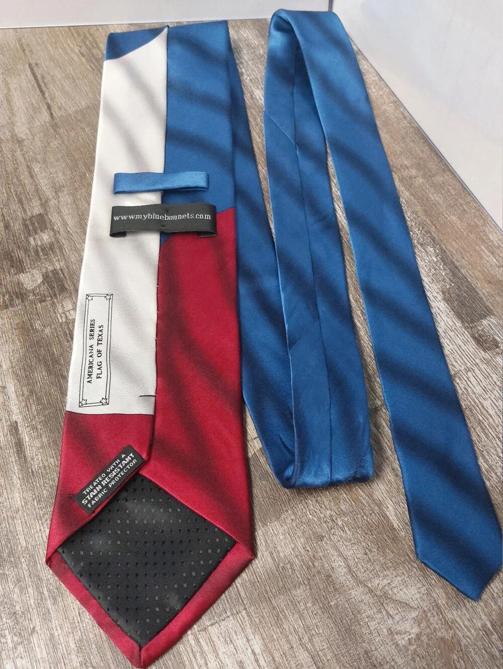 Texas Colorblock Red, White & Blue Men's Tie